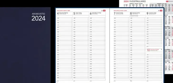 Aikamuistio 2024 A4, Tummansininen