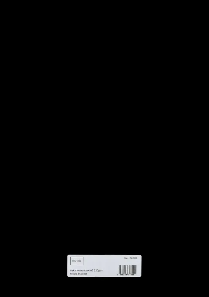 Askartelukartonki A3 220 Gsm Musta 5 Ark/Pss