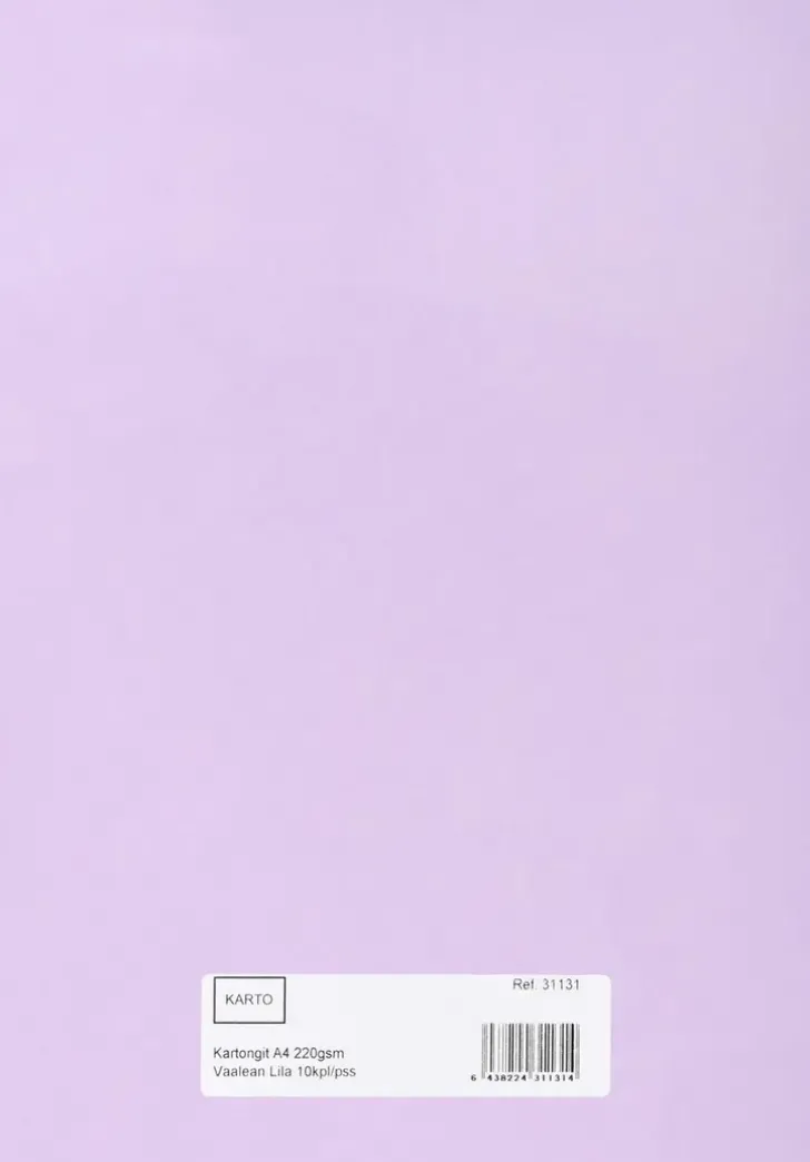 Askartelukartonki A4 220 Gsm Vaalean Lila10 Ark/Pss
