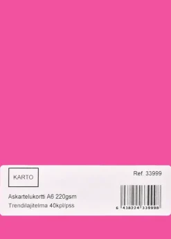 Askartelukortti A6 220 Gsm Trendilajitelma 40 Kpl/Pss