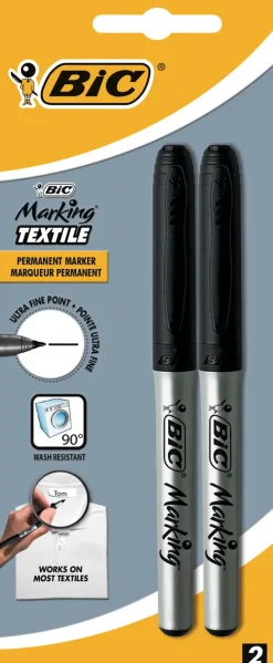 Bic Tekstiilitussi 2Kpl Musta
