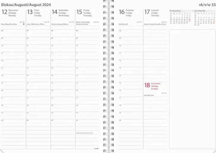 Burde Kalenteri 2024 Business Solo