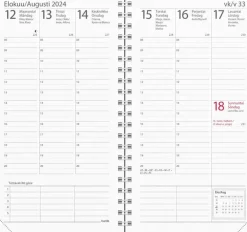 Burde Kalenteri 2024 Interplano Musta Keinonahka (Kaksikielinen)