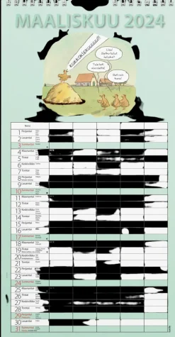 Burde Perhekalenteri 2024 Perhekalenteri Hauska Paperitaskulla