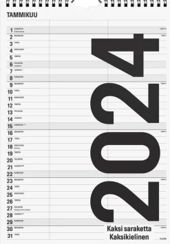 Burde Seinakalenteri 2024 Black And White 2 Saraketta