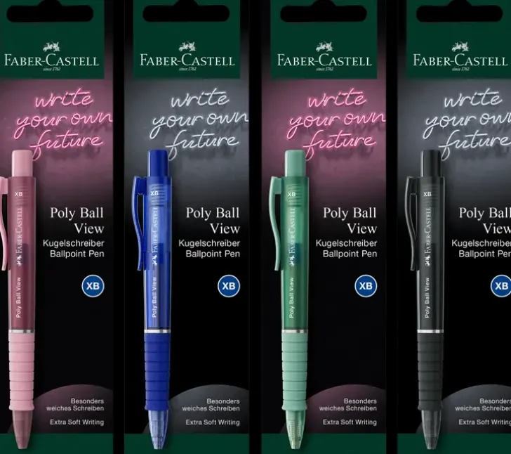 Faber-Castell Poly Ball View Kuulakyna Xb Sininen Muste Varilajitelma