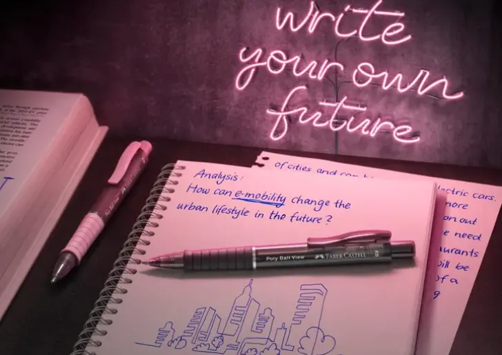 Faber-Castell Poly Ball View Kuulakyna Xb Sininen Muste Varilajitelma