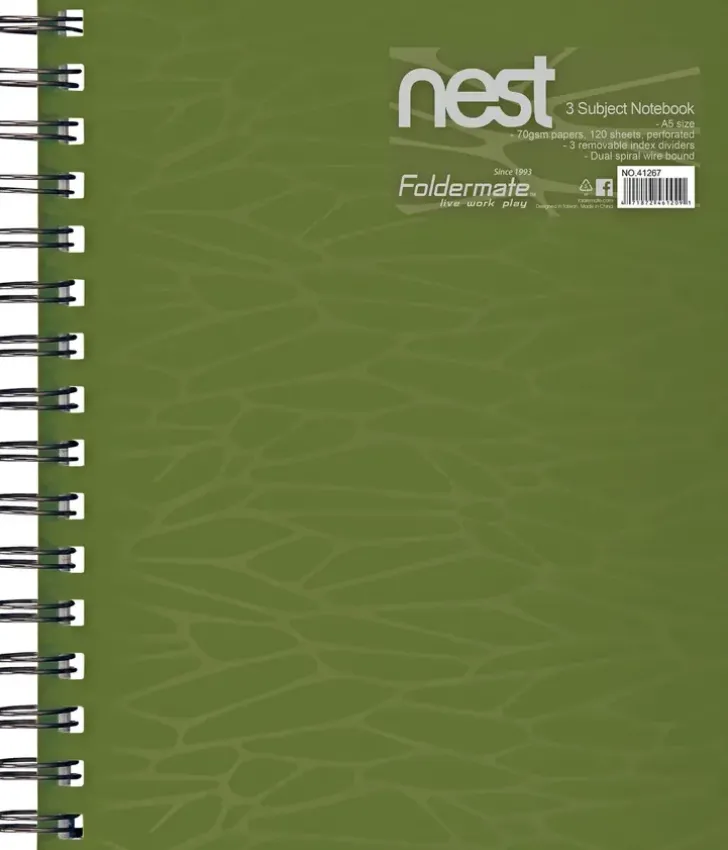 Foldermate Nest Kierrekirja A5