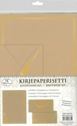 J.K. Primeco Kirjepaperisetti Natur Kultafolio 10Kpl+10Kpl