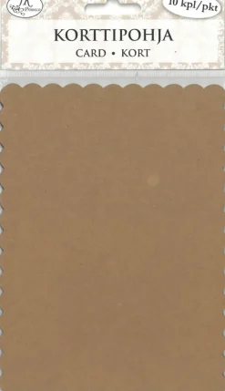 J.K. Primeco Korttipohja Aaltoreuna Uusioruskea 10 Kpl