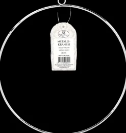 J.K. Primeco Metallikranssi 25 Cm Pyorea Valkoinen