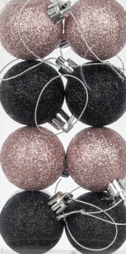Joulupallo 4 Cm Glitter 8 Kpl