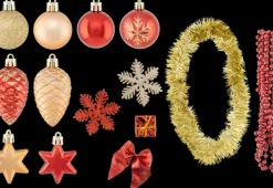 Joulupallo Lajitelma Kulta-Puna 60Kpl M