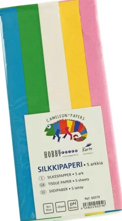 Karto Silkkipaperi Varilajitelma 50X70Cm 5Ark/Pkt