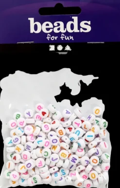 Kirjainhelmet 7Mm, Valk/Varilajitelma 25G