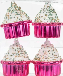 Koriste Kuppikakku Pinkki 4Kpl