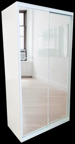 Liukuovikomero 2 Liukupeiliovella, Vari Valkoinen, Mitat S600 X L1200 X K2218Mm