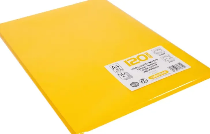 Luontevat A4 50 Kpl Varillinen Tulostuspaperi 120 Gsm Keltainen