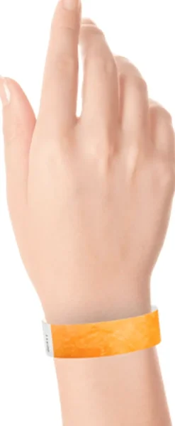 Plastipap Paasylippuranneke Oranssi Neonvari Tyvek-Materiaalia Vedenkestava Numeroitu 19X255Mm 50Kpl