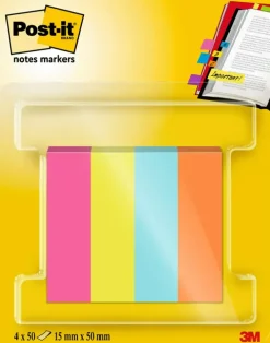 Post-It®-Merkkaajat, Poptimistic-Varilajitelma, 12,7 X 44,4 Mm, 50 Arkkia/Lehtio, 4 Lehtiota/Pakkaus