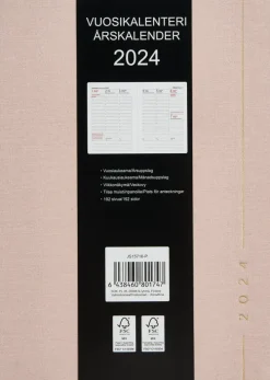 Poytakalenteri A5 Kangas, Roosa