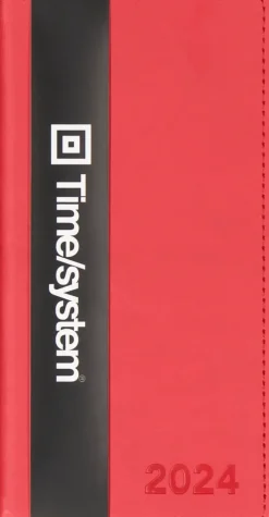 Taskukalenteri Time System Classic Punainen 2024
