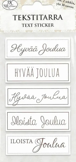 Tekstitarra Jouluntoivotukset Tummanruskea 2Ark/Pkt