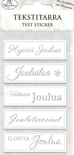 Tekstitarralajitelma Joulu Hopeafolio 2 Ark/Pkt